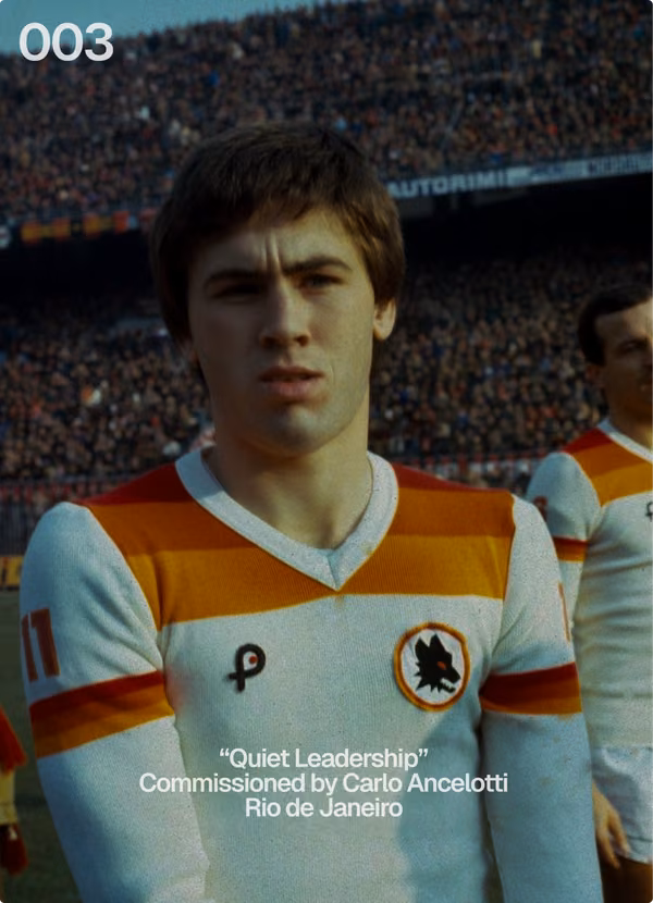 !F card 003: “Quiet Leadership”, commissioned by Carlo Ancelotti. Rio de Janeiro.