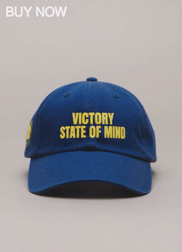 Navy Nassr FC cap embroidered “Victory State of Mind”.